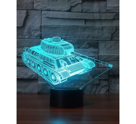 Beling 3D lámpa, Tank, 7 színű S394
