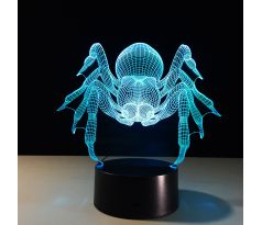 Beling 3D lámpa, Pók, 7 színű S395