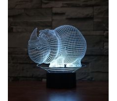 Beling 3D lámpa, Orrszarvú, 7 színű S397