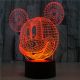 Beling 3D lámpa, Mickey mouse, 7 színű S398