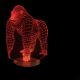 Beling 3D lámpa, Gorilla, 7 színű S401