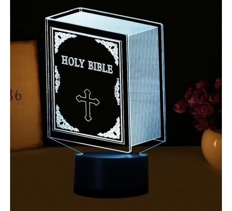 Beling 3D lámpa, Biblia, 7 színű S427