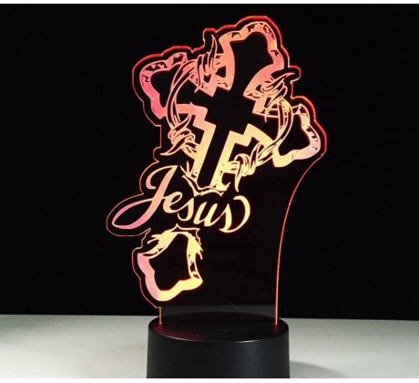 Beling 3D lámpa,Jézus, 7 színű S428