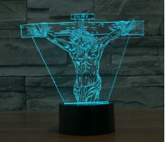 Beling 3D lámpa,Jézus Krisztus, 7 színű S429