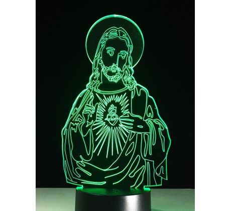 Beling 3D lámpa, Krisztus, 7 színű S430