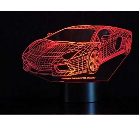 Beling 3D lámpa, lamborghini , 7 színű S449