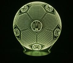 Beling 3D lámpa,labda BVB Borussia Dortmund logóval, 7 színű S460