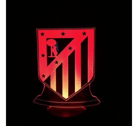Beling 3D lámpa, Club Atlético de Madrid , 7 színű S468