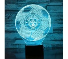 Beling 3D lámpa, Manchester city labda logóval, 7 színű S469