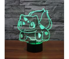 Beling 3D lámpa,Bulbasaur , 7 színű S475