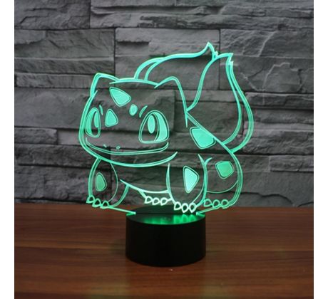 Beling 3D lámpa,Bulbasaur , 7 színű S475