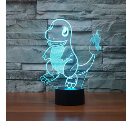 Beling 3D lámpa,Charmander, 7 színű S476