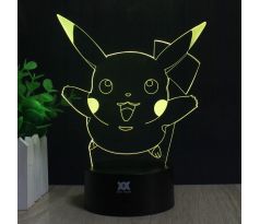 Beling 3D lámpa,Pikachu 2, 7 színű S480