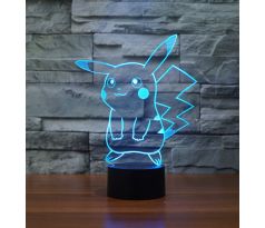 Beling 3D lámpa,Pikachu , 7 színű S481