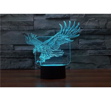 Beling 3D lámpa, Eagles, 7 színű S491