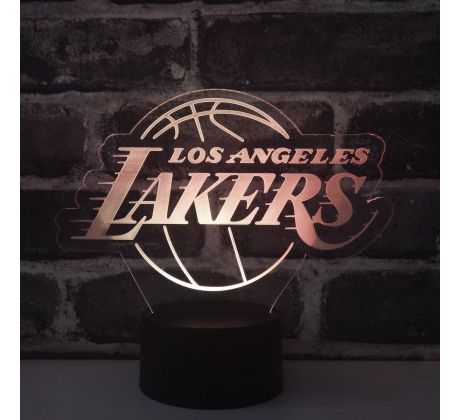 Beling 3D lámpa, Los Angeles Lakers, 7 színű S493