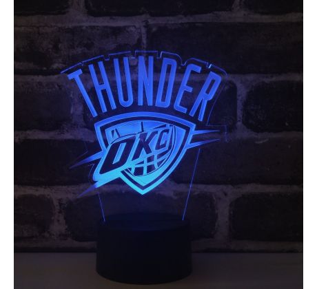 Beling 3D lámpa, Oklahoma City Thunder, 7 színű S495