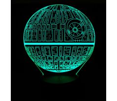 Beling 3D lámpa, Death Star, 7 színű S5