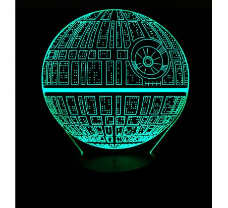Beling 3D lámpa, Death Star, 7 színű S5