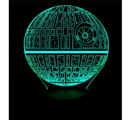 Beling 3D lámpa, Death Star, 7 színű S5