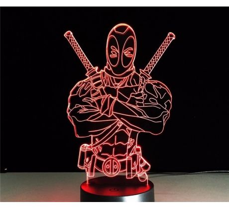 Beling 3D lámpa, Deadpool 2, 7 színű S493