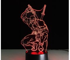 Beling 3D lámpa, Deadpool 3 , 7 színű S494