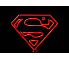 Beling 3D lámpa,  Superman logo , 7 színű S499