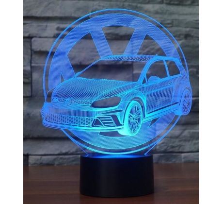 Beling 3D lámpa, VW golf, 7 színű S513