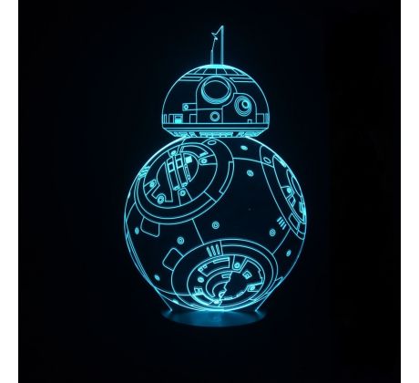 Beling 3D lámpa, BB-8, 7 színű S6