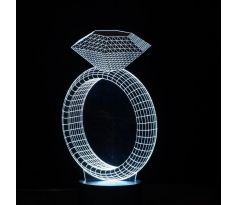 Beling 3D lámpa, Gyűrű, 7 színű S61