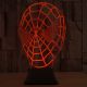 3D lámpa Spider Man maszk, 7 színű S78