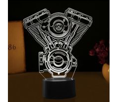 Beling 3D lámpa, Harley Davidson motor, 7 színű S51G3