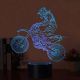 Beling 3D lámpa, Motocoross motoros , 7 színű DW5DS13