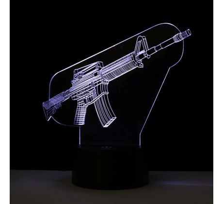 Beling 3d lámpa, M16 A4, 7 színű S9