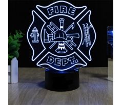 Beling 3D lámpa, Tűzoltó logó, 7 színű S94