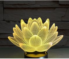 Beling 3D lámpa, Virág, 7 színű S97