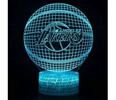 Beling 3D lámpa, 3D lámpa NBA Los Angels Lakers, 7 színű DDCKJS855