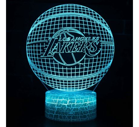 Beling 3D lámpa, 3D lámpa NBA Los Angels Lakers, 7 színű DDCKJS855