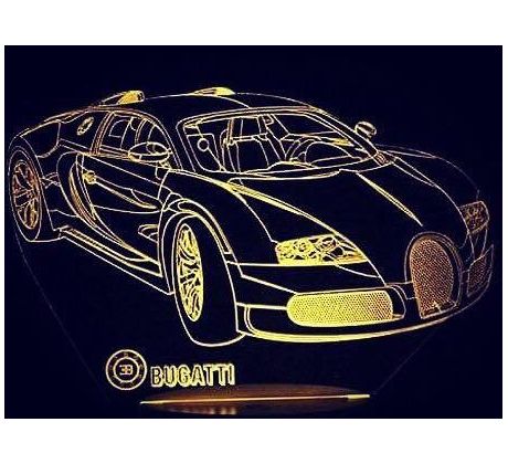 Beling 3D lámpa,Bugatti Veyron , 7 színű DAK1JDTFDFV2