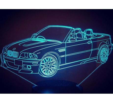 Beling 3D lámpa,BMW M3 kabrió , 7 színű DFJWQDFV2HHW