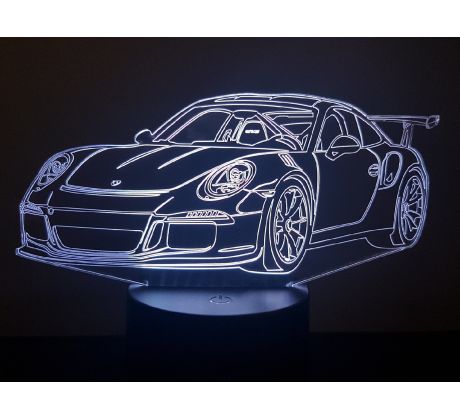 Beling 3D lámpa,Porsche 911 GT3 RS, 7 színű DA1JTFDFV2