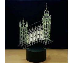 Beling 3D lámpa, Big ben 2, 7 színű SMAQQ5ST