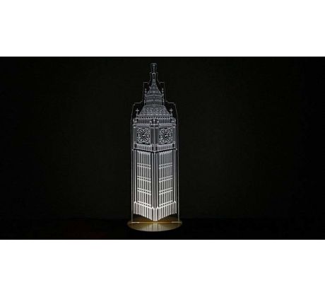 Beling 3D lámpa, Big ben, 7 színű SMAQ5ST