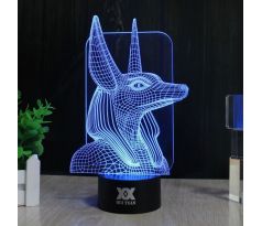 Beling 3D lámpa, Anubisz, 7 színű SMNSQ209ST