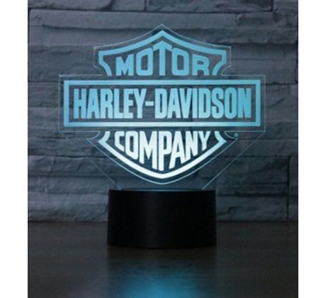 Beling 3D lámpa, Harley Davidson logó, 7 színű S291