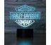 Beling 3D lámpa, Harley Davidson logó, 7 színű S291