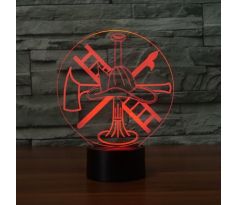 Beling 3D lámpa,Tűzoltó felszerelés, 7 színű HG56