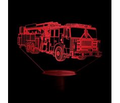 Beling 3D lámpa,Tűzoltó autó 2, 7 színű HG5Q