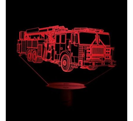 Beling 3D lámpa,Tűzoltó autó 2, 7 színű HG5Q