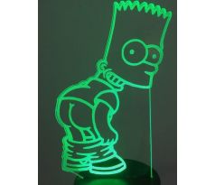 Beling 3D lámpa,Bart Simpson, 7 színű S514DD